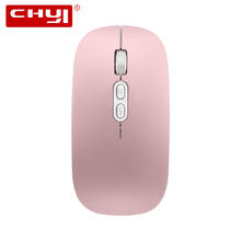 Mouse gamer sem fio silencioso, mouse recarregável ultra fino com 2.4 dpi, usb, para escritório e computador, sem barulho, 1600g 2024 - compre barato