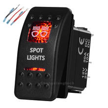 Spot Lights Printed Rocker Switch Red Led 5P on-off Single Pole Single Throw Waterproof for Car Boat 12v/24v+Jumper Wires Set 2024 - buy cheap