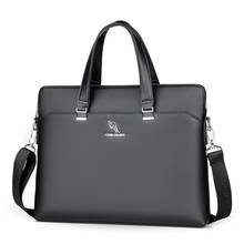 Роскошная брендовая кожаная мужская сумка-кенгуру, деловой портфель, сумка для ноутбука, мужская сумка-тоут через плечо, сумка-мессенджер на плечо для мужчин 2024 - купить недорого
