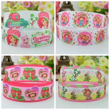 10 Yards 22mm 7/8" Strawberry girl Pink Pretty cute Printed grosgrain ribbon hair bow Headwear DIY hair accessories retail 2024 - buy cheap