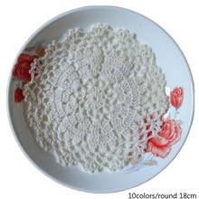 NEW Round Lace cotton table place mat crochet coffee placemat pad Christmas glass drink coaster cup mug tea dining doily kitchen 2024 - buy cheap