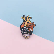 Creative Skeleton Organs Heart Cosmos Starry Moon Enamel Brooch Alloy Badge Denim Clothes Bag Pin Cartoon Punk Jewelry Gift 2024 - buy cheap