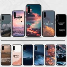 Funda de teléfono con texto ruso sky words para Huawei P9 P10 P20 P30 Pro Lite smart Mate 10 Lite 20 Y5 Y6 Y7 2018 2019 2024 - compra barato