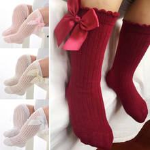 Newborn baby girls socks Summer Spring Mesh socks kids bow knee high long tube sock sokken princess infant baby socks calcetines 2024 - buy cheap