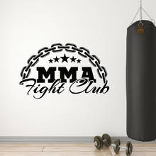 Stars Gym Wall Stickers Martial Lettering MMA Fight Club Vinyl Wall Decal Fitness Centre Modern Home Decoration Art Murals W447 2024 - buy cheap