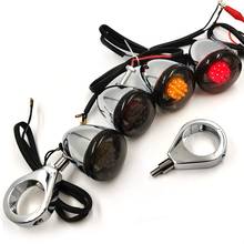 Aftermarket frete grátis peças da motocicleta piscas kit para harley davidson bala led 41mm cromo 2024 - compre barato