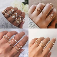 Женское Винтажное кольцо LETAPI, золотистое серебристое кольцо в богемном стиле, кольца на пальцы фаланги, 2021 2024 - купить недорого