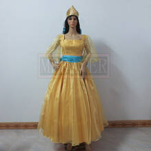 Vestido amarillo de la princesa Anastasia, traje de Cosplay, para fiesta de Navidad y Halloween, personalizable en cualquier tamaño 2024 - compra barato