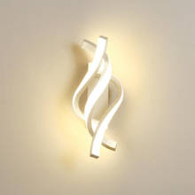 Luz LED de pared moderna para decoración del hogar, candelabro blanco de 12W para dormitorio, escalera, pasillo, vestíbulo, luz de fondo 2024 - compra barato
