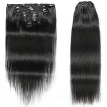 Peruvian Straight Clip In Human Hair Extensions #1b #4 Color 8 Pieces/Set Clip-ins Remy Hair Full Head Sets Ship Free 8-24inch 2024 - buy cheap