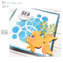 Molde de corte de metal goldfish, forma de peixe, estêncil, faça você mesmo, álbum de fotos, gravação decorativa, cartão de papel, artesanato, corte diy 2024 - compre barato