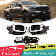 Dreamseek-LED DRL para coche Ford Ranger, lámpara de conducción diurna con intermitente, 2019, 2020 2024 - compra barato