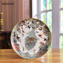 WSHYUFEI Phnom Penh Ceramic Plate China Steak cutlery Flat Plate Fruit Salad Plate Dishware Home Kitchen Tableware Decoration 2024 - buy cheap