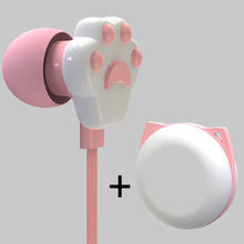 3.5mm Wired Earphone Cute Cat Paw Stereo Music Girl Earbuds With Microphone In-ear Sport Gaming Earphone for iPhone Xiaomi 2024 - buy cheap