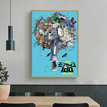 Cuadros impresos para decoración del hogar, arte de pared, Mob Psycho 100, estilo nórdico, póster de Anime japonés, pintura en lienzo para sala de estar 2024 - compra barato