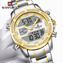 Naviforce relógio masculino de ouro, relógio de pulso luxuoso de quartzo para negócios esportivo militar cronógrafo à prova d'água para homens 2024 - compre barato