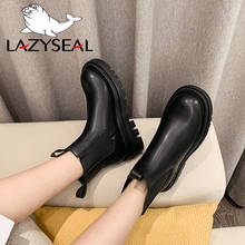 Сапоги LazySeal женские, ПУ кожа, Нескользящие, на платформе, модная обувь, большие размеры 35-43 2024 - купить недорого