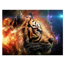 5D diamond painting full diamond new animal space tiger mosaic embroidery decoration home decoration 2024 - buy cheap