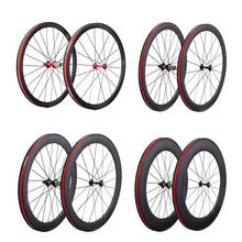 25mm width Road Bike Full Carbon Wheels 24/38/50/60/88mm Tubular Clincher 700C Bicycle Wheelset with Novatec A271SB F372SB hub 2024 - buy cheap