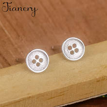 JIANERY Real Pure Silver Color Button Earrings For Women Fashion Jewelry Pendientes Brincos Drop Shipping 2024 - buy cheap