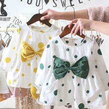 Infant Baby Girls Spring Dress Autumn Long Sleeve Bow Dots Dress Party Princess Dress Fashion Tutu Dress Kids Dresses for Girls 2024 - buy cheap