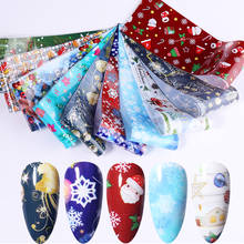 10Pcs Christmas Halloween Snowflake Nail Foils Colorful Santa Claus Pumpkin Nail Decals Sticker DIY Nail Art Decorati 2024 - buy cheap