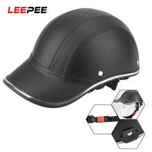 LEEPEE Motorcycle Half Helmet For Cafe Racer Chopper Scooter Baseball Cap Style Half Face Vintage Summer Cap Safety Hard Hat 2024 - buy cheap
