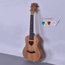 Гавайская гитара-укулеле Tenor, 23, 26 дюймов, 4 струны, в форме сердца, музыкальный инструмент из красного дерева 2024 - купить недорого