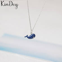Kindey Boho Silver Color Blue Fish Necklaces For Women Girls Gifts Statement Charm Necklaces Pendant Collar 2024 - buy cheap