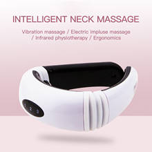 Massageador elétrico de pescoço, ferramenta de alívio da dor, massagem para coluna cervical, relaxamento, fisioterapia 2024 - compre barato