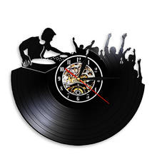 Disco Dance Party DJ Booth Turntable Decorative 3D Wall Clock Personality Vinyl Record Hanging Watch For Music Club Party 2024 - buy cheap