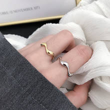 Silvology 925 пробы серебристый неправильной формы волнистые кольца глянцевые минималистичные элегантные открытые тонкие кольца для женщин модные вечерние ювелирные изделия 2024 - купить недорого