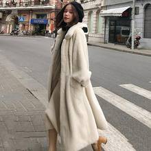 Women 2020 Winter Faux Fur Coat Female Fluffy Furry Thick Warm Overcoat Ladies Imitation Mink Fur Outerwear Plus Size 6XL N172 2024 - buy cheap