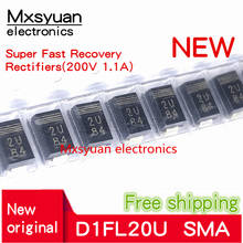 50pcs 100pcs/LOT D1FL20U SMA DO-214AC New original Super Fast Recovery Rectifiers(200V 1.1A) 2024 - buy cheap