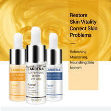 LANBENA Vitamin C Serum+Six Peptides Serum 24K Gold+Hyaluronic Acid Serum Anti-Aging Moisturizing Skin Care Whitening Brighten 2024 - buy cheap