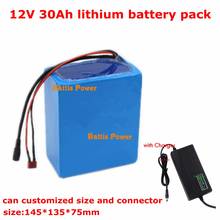 Bateria de lítio portátil do li-íon das baterias de 12v 30ah 30000mah 12v dc para a câmera do cctv do volt da energia de backup + carregador 2024 - compre barato