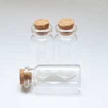 Hot Fashion 10ml Small Cute Mini Wishing Cork Stopper Glass Bottles Clear Vials Jars Containers 20pcs 2024 - buy cheap