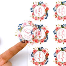 60Pcs Flower little bird Transparent seal sticker Round Thank you Sealing Label Kraft Sticker Baking DIY Round Gift Stickers 2024 - buy cheap