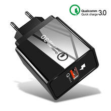 EU US USB charger for iphone X 8 7 6 huawei xiaomi fast charging QC4.0/3.0 5V/3A charging adapter FCP/VOOC/DASH/QC3.0/QC2.0 2024 - buy cheap