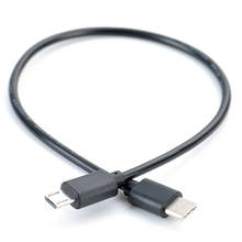 Convertidor de enchufe USB tipo C macho a Micro USB 5 Pin B macho, adaptador OTG, Cable de datos de plomo para teléfonos móviles, 30cm, 1 unidad, envío gratis 2024 - compra barato