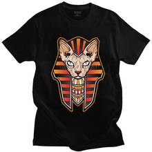 Streetwear Sphynx Cat T Shirt Men Cotton Harajuku Tee Tops Canadian Hairless Kitten Tshirt Short-Sleeve Fashion T-shirt Clothes 2024 - buy cheap