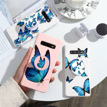 Butterfly Phone Holder TPU Case For Samsung Galaxy A51 A71 S20 Ultra S10 S8 S9 Plus A10 A20 A30 A40 A50 A70 A11 A31 A41 A91 Etui 2024 - купить недорого