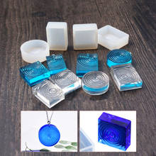 Mix Spiral Shape Square Round  Rectangular Silicone Necklace Pendant Mold For Epoxy Resin Jewelry Making DIY Crafts 2024 - buy cheap
