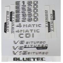 Letras 3d de prata cromadas para mercedes benz, w212, w213, e300, e320, e340, e350, e400, e430, e450, e500, e550 amg cdi, bluetec 4 mático. 2024 - compre barato