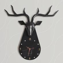 Relógio de parede de cabeça de cervo, relógio de parede moderno simples para decoração de casa, sala de estar, moda de personalidade 2024 - compre barato