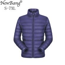 Newbang jaqueta masculina ultraleve e leve 7xg, casaco quente portátil de tamanho grande para homens 2024 - compre barato