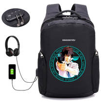 Mochila anti roubo com carregador usb, mochila japonesa anime crazy-pass para viagem, mochila escolar para meninos e meninas, bolsa para livros, estudantes 2024 - compre barato