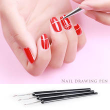 3pcs/set Nail Art Line Painting Pen 3D Tips DIY Acrylic UV Gel Brushes Drawing Crystal Liner Glitter French Design Manicure Tool 2024 - buy cheap