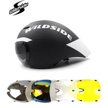 Wildside Race TT Biycle Helmet 4 lens Goggles Triathlon Tri Aero Helmet Road Timetrial Cycling Helmet Casco Ciclismo Accessories 2024 - buy cheap
