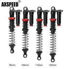 AXSPEED 4 шт./лот 90 мм 100 мм 110 мм 120 мм алюминиевый HR амортизатор с регулируемым отскоком для 1/10 RC Car Crawler SCX10 2024 - купить недорого